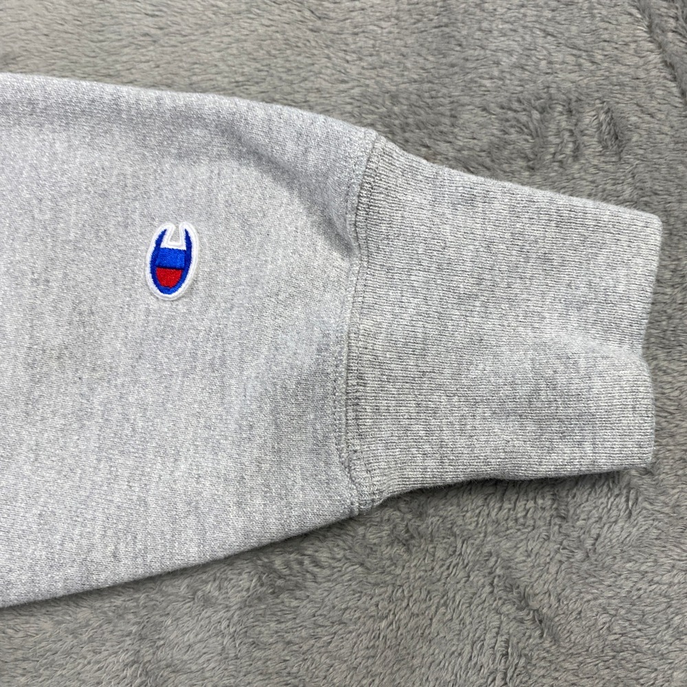 Vintage Champion Hoodie Reverse Weave XL Gray Pullover Heavyweight Sweatshirt - Picture 7 of 10